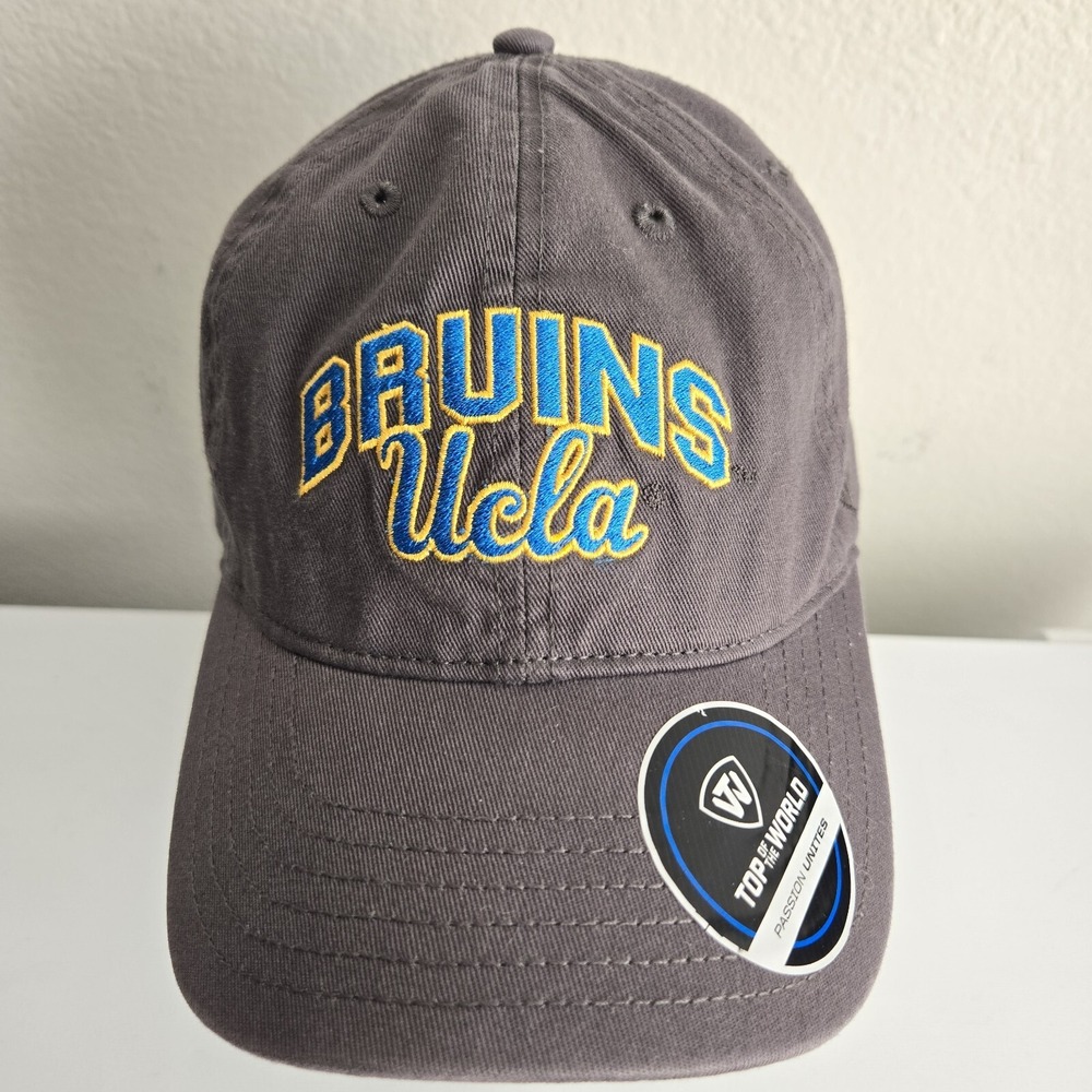 Top Of The World UCLA Bruins Bear Adjustable‎ Strapback Hat Cap Gray Embroidered